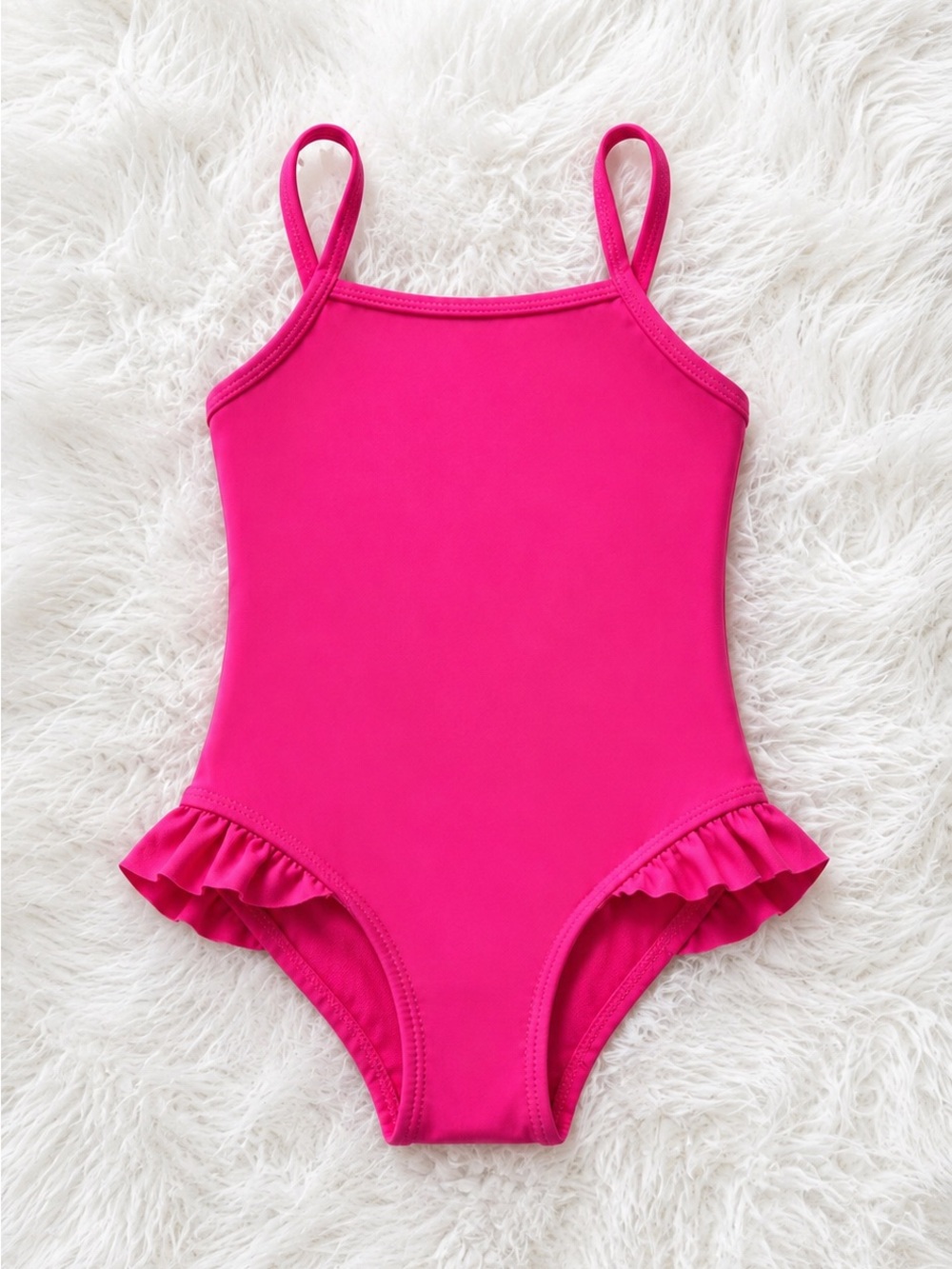 wonder nation Hot Pink One-Piece Ruffle Swimsuit